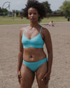 BASERANGE SOFT soft series collection bamboo fiber bamboo cotton bra underwear without rims France BAS-BRSO-BL-SP25-LSS turquoise